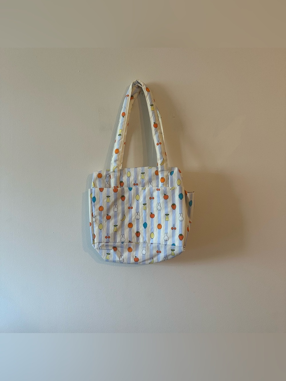 SOLD OUT Baggu Miffy UO Exclusive Everyday Cloud Bag Picnic Stripes Blue